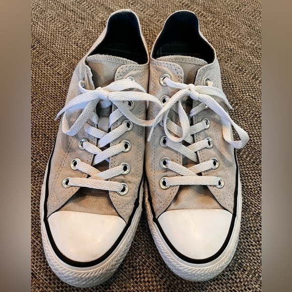 GRAY&WHITE Converse all star Chuck Taylor shoes size 8 double tongue EUC - Picture 11 of 16